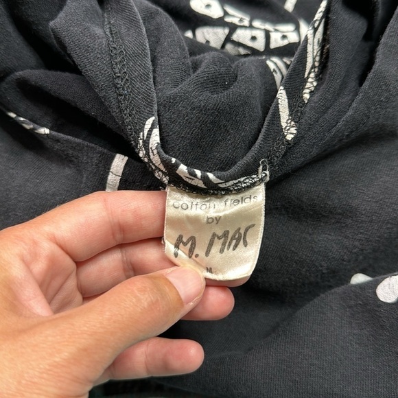 Cotton Fields By M.Mac Black Dragonfly Sun Dress Size Medium - Picture 8 of 9